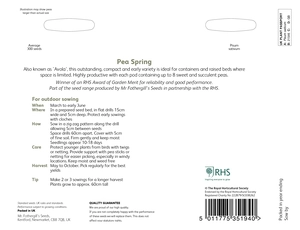RHS Pea Spring Seeds - image 2