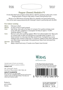 RHS Pepper (Sweet) Redskin F1 Seeds - image 2