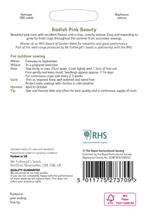 RHS Radish Pink Beauty Seeds - image 2