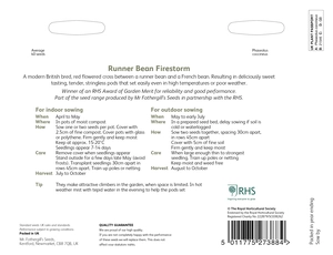 RHS Runner Bean Firestorm Seeds - image 2