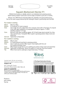 RHS Squash (Butternut) Harrier F1 Seeds - image 2