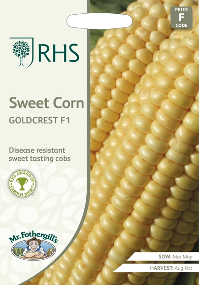 RHS Sweet Corn Goldcrest F1 Seeds - image 1