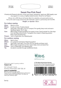 RHS Sweet Pea Pink Pearl Seeds - image 2