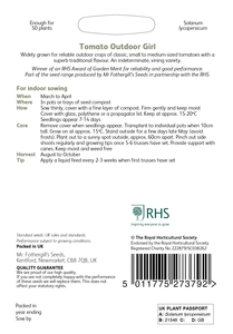 RHS Tomato Outdoor Girl Seeds - image 2
