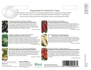 RHS Vegetables For Heirloom Crops Seed Collection - image 2