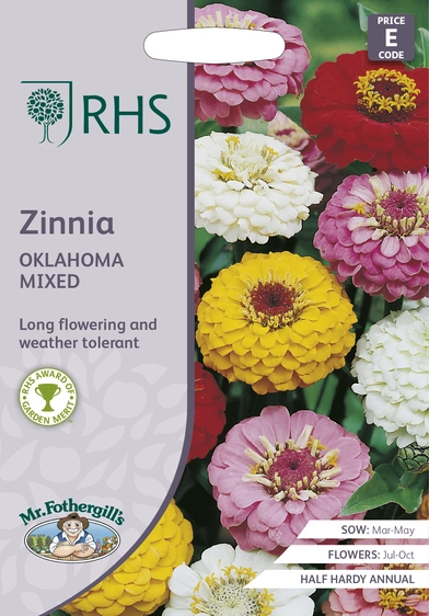 RHS Zinnia Oklahoma Mix Seeds - image 1