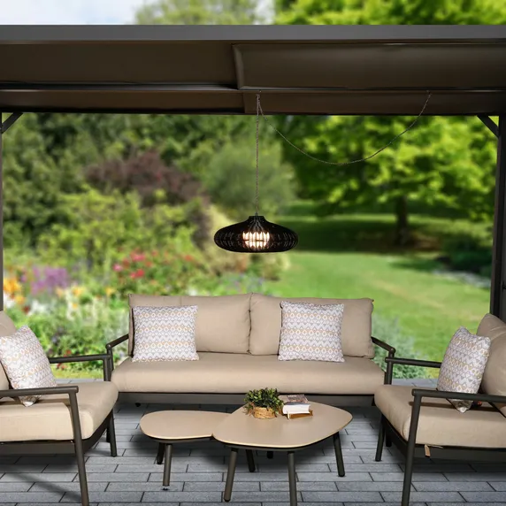 Rimini Noir Rattan Pendant Lamp - image 2