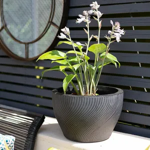 Ripple Low Bowl Planter Ø28cm - image 1