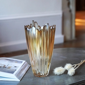 Rippled Glass Vase - Medium - image 1