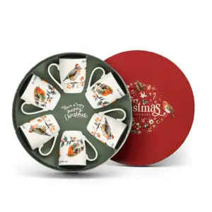 Robin Christmas Mugs Set - image 1