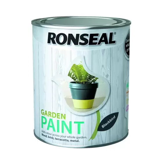 Ronseal Garden Paint Blackbird 750ml - image 1