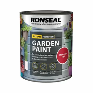 Ronseal Garden Paint - Moroccan Red 750ml - image 2