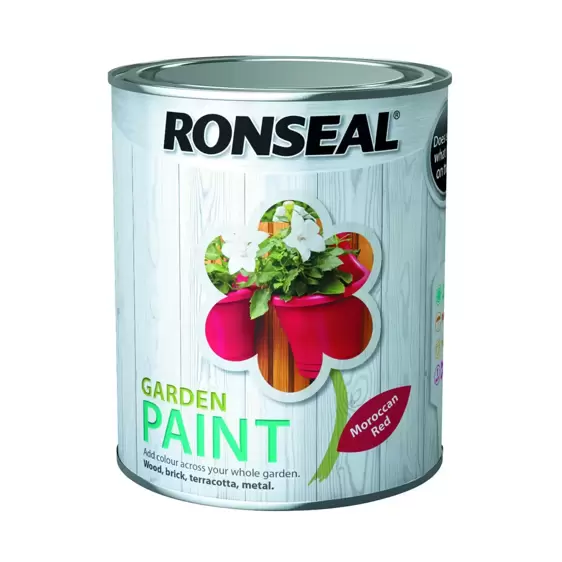 Ronseal Garden Paint Moroccan Red 250ml - image 1