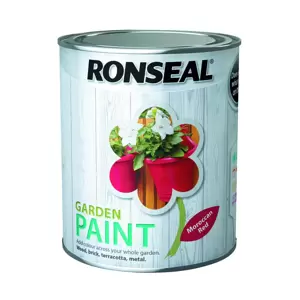 Ronseal Garden Paint Moroccan Red 750ml - image 1