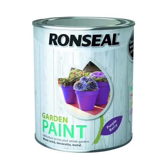 Ronseal Garden Paint Purple Berry 2.5L - image 1
