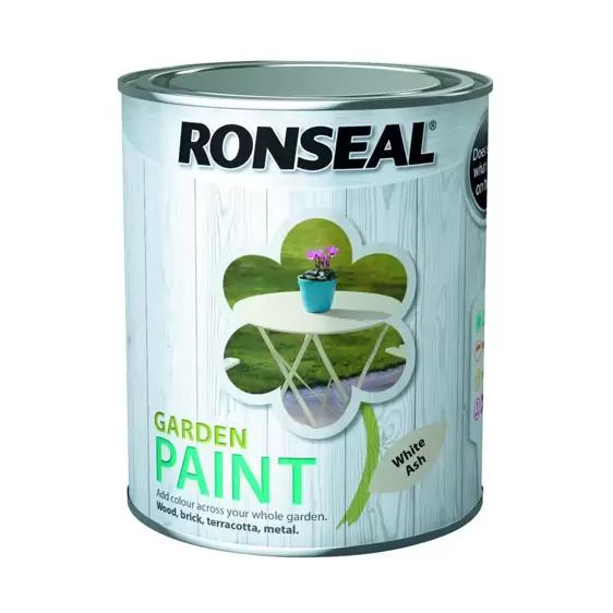 Ronseal Garden Paint White Ash 750ml - image 1