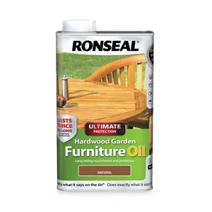 Ronseal Hardwood Furniture Oil - Natural Clear 1L