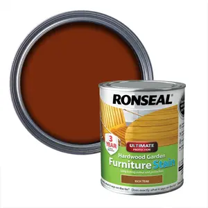 Ronseal Hardwood Furniture Stain - Rich Teak 750ml