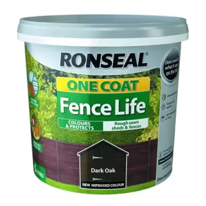Ronseal One Coat Fencelife Dark Oak 5L