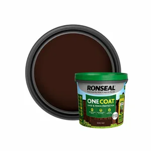 Ronseal One Coat Shed & Fence Paint - Dark Oak 5L - image 2