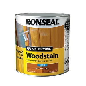 Ronseal Quick Drying Woodstain - Natural Oak 750ml