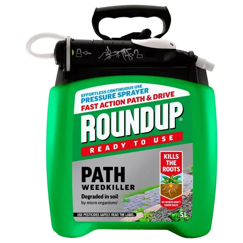 Roundup Path & Drive Pump 'n Go Weedkiller 5L - Cowell's Garden Centre ...