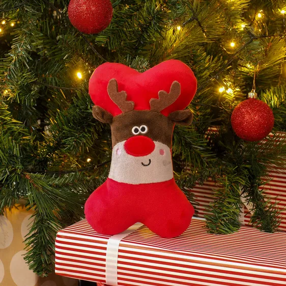 Rudolph Plush Bone Toy