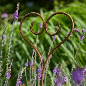 Rusted Heart Plant Stake