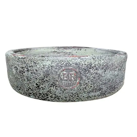 Rustic Celadon Low Planter Ø42cm - image 1