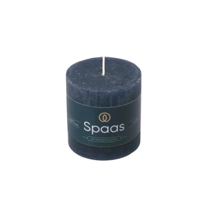 Rustic Dark Blue Pillar Candle 11cm - image 1