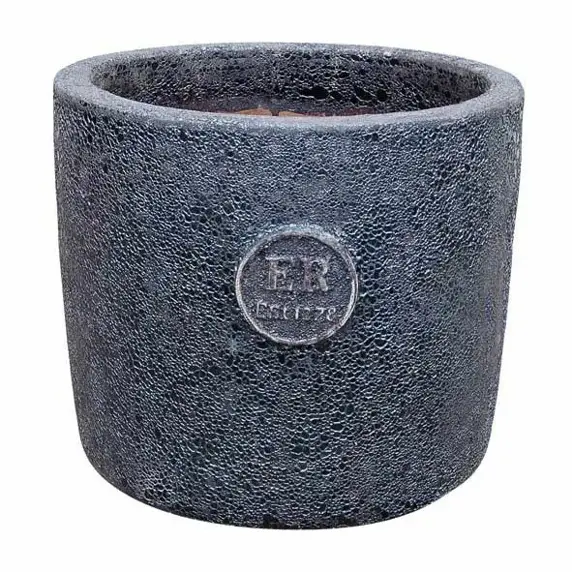 Rustic Graphite Cylinder Planter Ø30cm - image 1