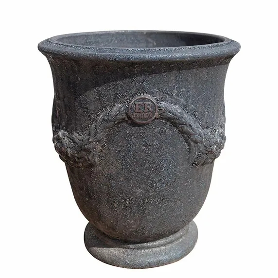 Rustic Graphite Garland Urn Planter - Small