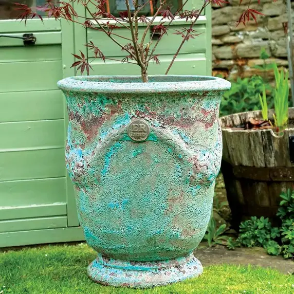 Rustic Jade Garland Urn Planter - Small - image 1