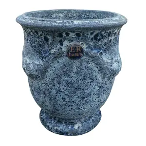 Rustic Lapis Garland Urn Planter - Medium