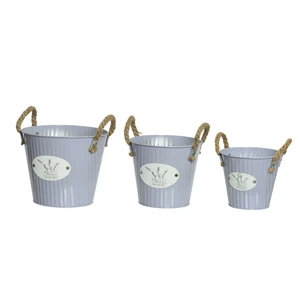 Rustic Metal Lilac Planter Set - Round - image 2