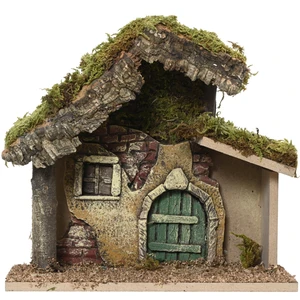 Rustic Nativity House Ornament
