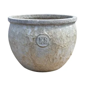 Rustic Quartz Round Planter