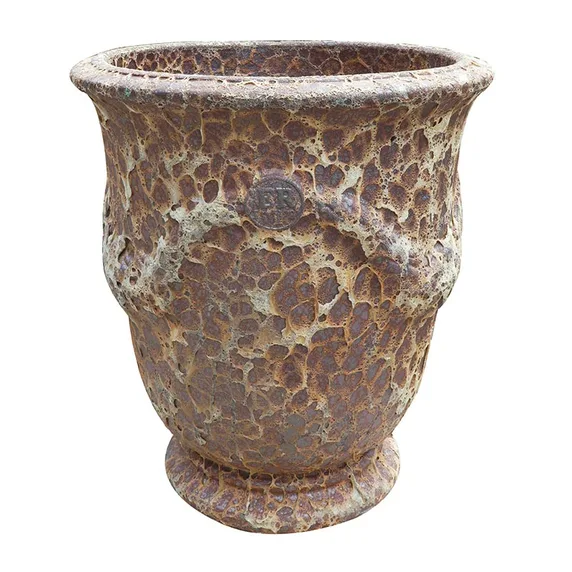 Rustic Rust Garland Urn Planter - Small