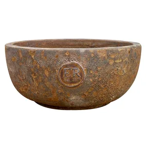 Rustic Rust Low Bowl Planter Ø28cm - image 2