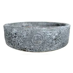 Rustic Tawny Low Planter Ø42cm