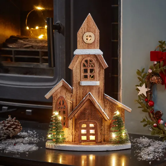 Rustic Wooden Church Decoration