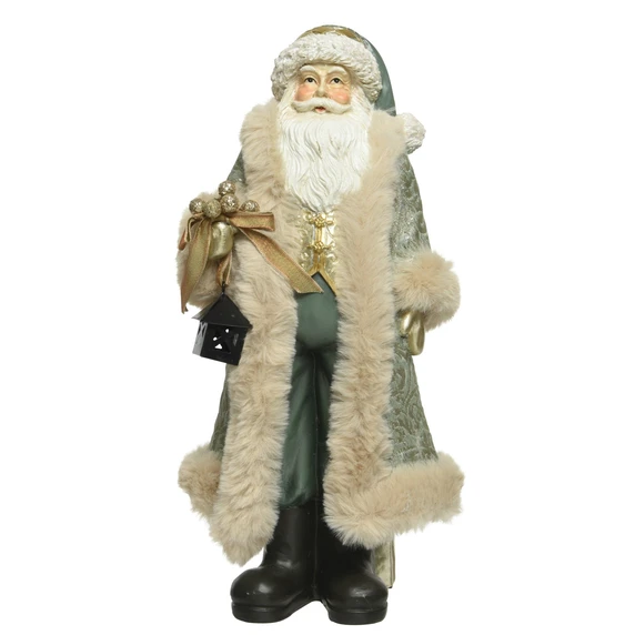 Sage Green Santa Figurine