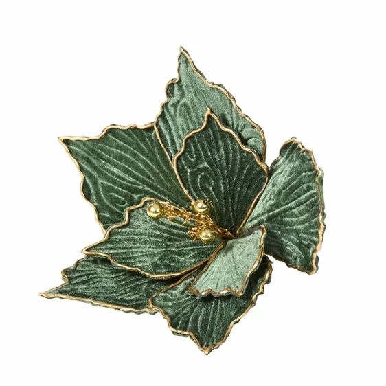 Sage Poinsettia Tree Clip