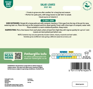 Salad Leaves - Spicy Mix Seed Mat - image 2