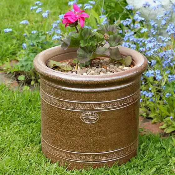 Salt Glazed Cylinder Pot Ø26cm - image 2