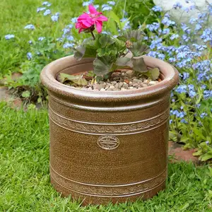Salt Glazed Cylinder Pot Ø26cm - image 2
