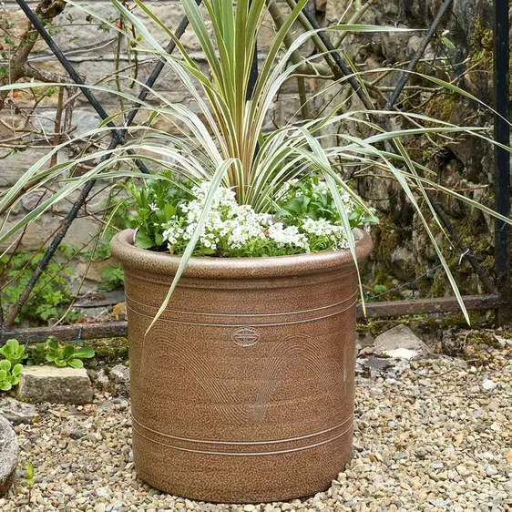 Salt Glazed Cylinder Pot Ø31cm - image 2