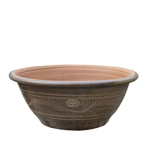 Salt Glazed Low Bowl Planter Ø45cm - image 1