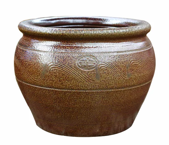 Salt Glazed Shallow Pot Ø32cm