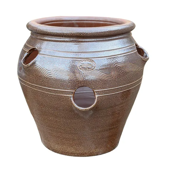 Salt Glazed Strawberry Pot - Small